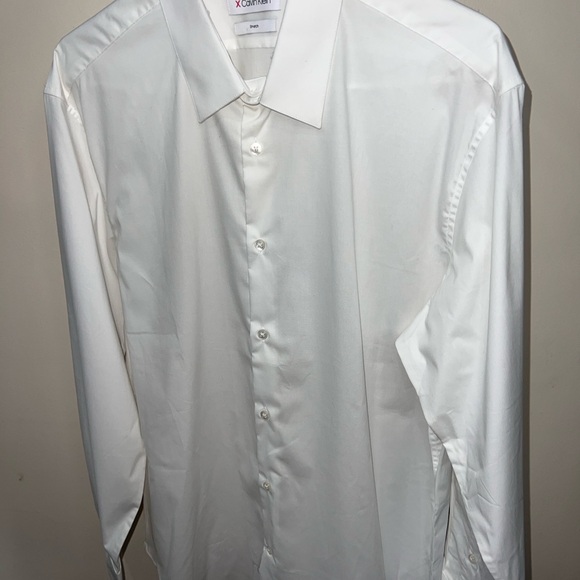Calvin Klein Men’s Dress Shirt Bundle 3 Pack 16.5 34/35 L Stretch White Black - Picture 7 of 15